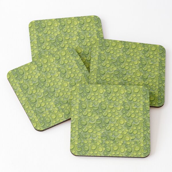 Item preview, Water Droplets Green Leaf Nature Pattern designed and sold by Nisha Prabhu.