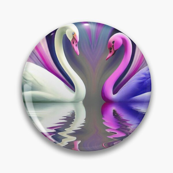 Item preview, Liquid Abstract Swans designed and sold by purplesensation.