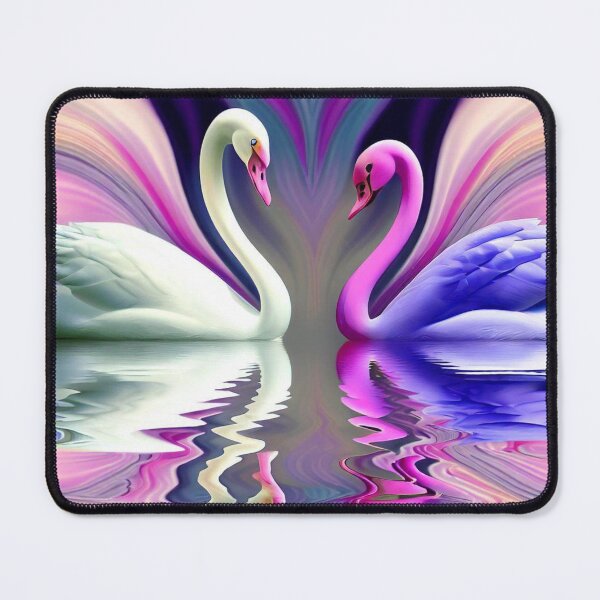 Item preview, Liquid Abstract Swans designed and sold by purplesensation.