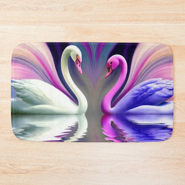 Item preview, Liquid Abstract Swans designed and sold by purplesensation.
