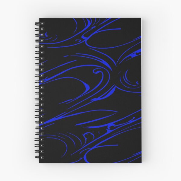 Item preview, Random Swirls and Twirls in Black and Brilliant Blue Lines designed and sold by deniselynnimage.