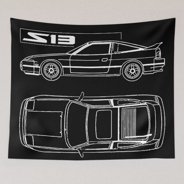 Item preview, rpS13 type x AERO LINE ART DRIFTING schematic blueprint drawing jdm designed and sold by cowtownCOWBOY.