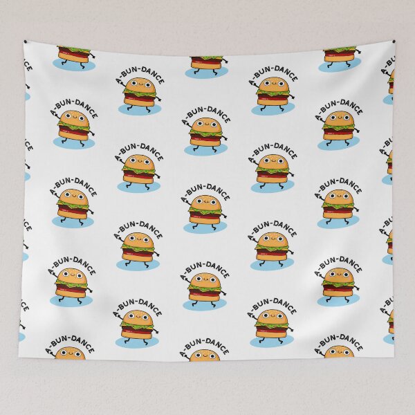 Item preview, A-bun-dance Funny Dancing Burger Puns  designed and sold by punnybone.