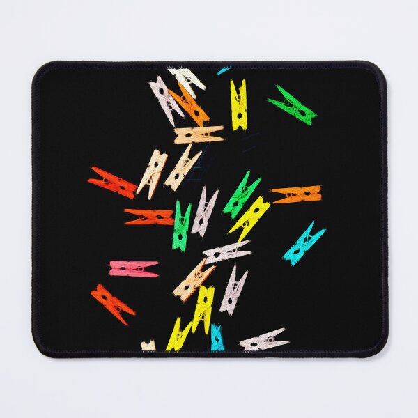Item preview, Coloured clothes pegs on black. Image created using geometric shapes designed and sold by EdgyEdgeArt.