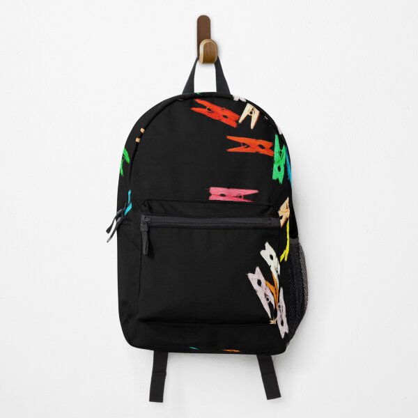 Item preview, Coloured clothes pegs on black. Image created using geometric shapes designed and sold by EdgyEdgeArt.