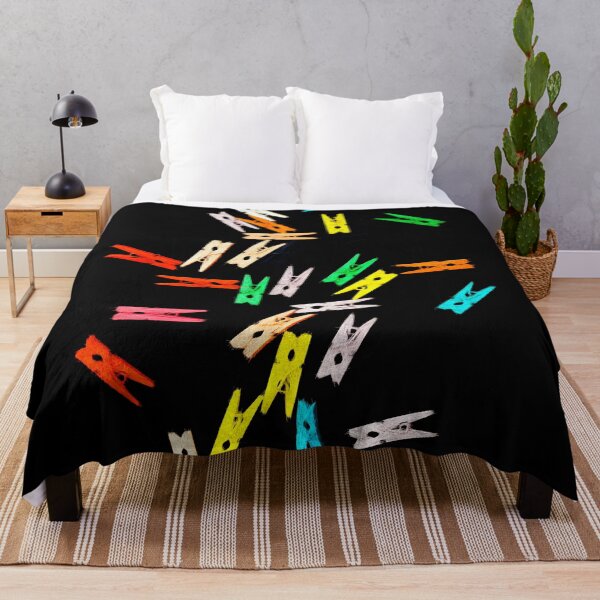 Item preview, Coloured clothes pegs on black. Image created using geometric shapes designed and sold by EdgyEdgeArt.