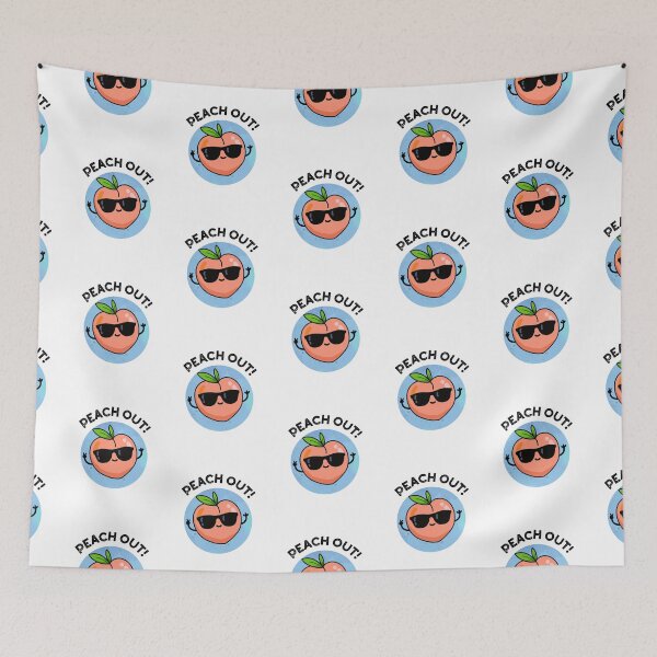 Item preview, Peach Out Funny Fruit Puns  designed and sold by punnybone.