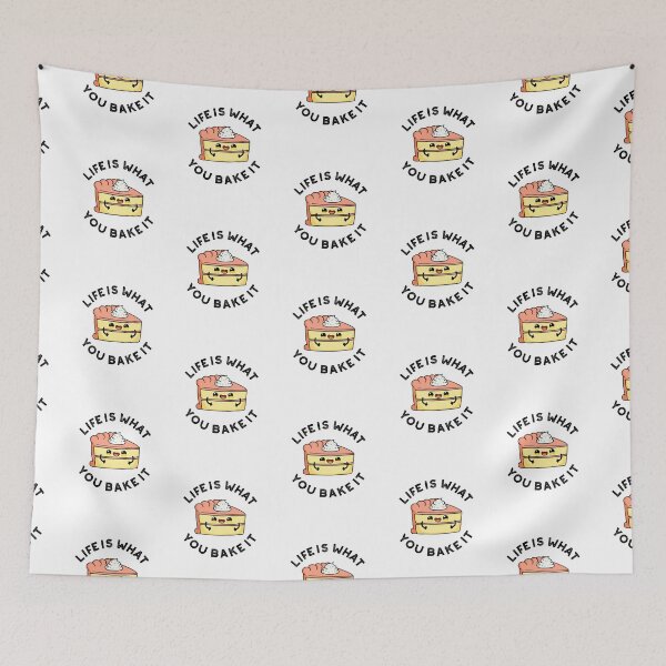 Item preview, Life Is What You Bake It Funny Food Puns  designed and sold by punnybone.