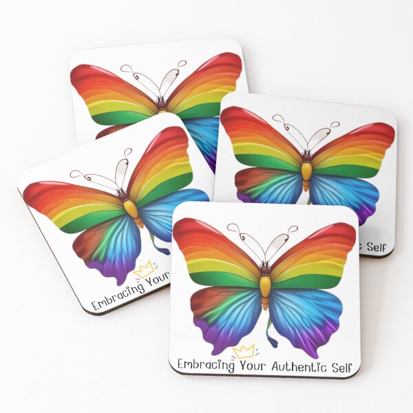 Item preview,  Rainbow butterflies  Think positive : Embracing Your Authentic Self designed and sold by Rrrmin.