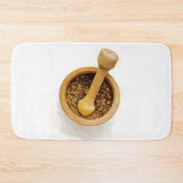 Item preview, Wooden pestle and mortar. Image created using geometric shapes designed and sold by EdgyEdgeArt.