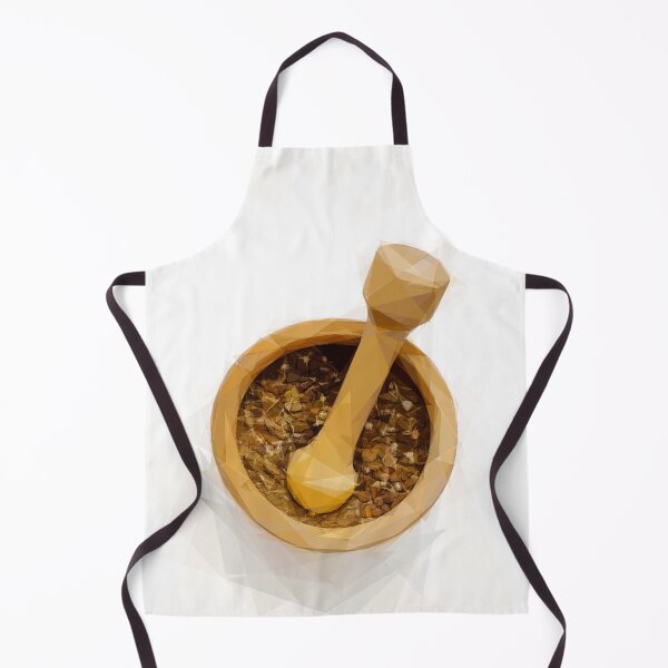 Item preview, Wooden pestle and mortar. Image created using geometric shapes designed and sold by EdgyEdgeArt.