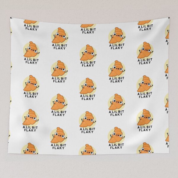 Item preview, A Lil Bit Flaky Pastry Funny Croissant Puns  designed and sold by punnybone.