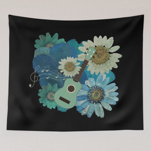 Item preview, Ukulele with dried flowers designed and sold by piesdesignart.