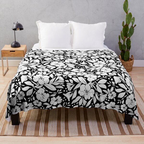 Item preview, White Floral On Black designed and sold by mariamsol.