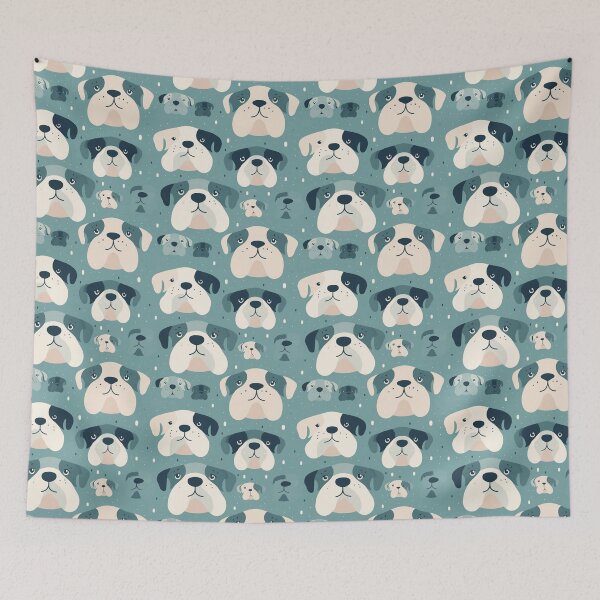 Item preview, Summery modern pattern with dog motifs designed and sold by Pflugart.