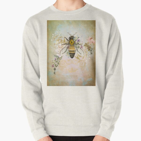 Honey Bee Vintage Portrait Style Pullover Sweatshirt