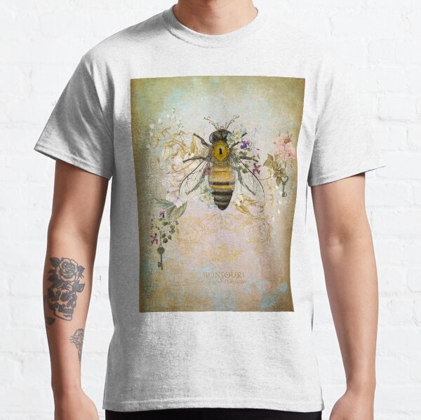 Honey Bee Vintage Portrait Style Classic T-Shirt