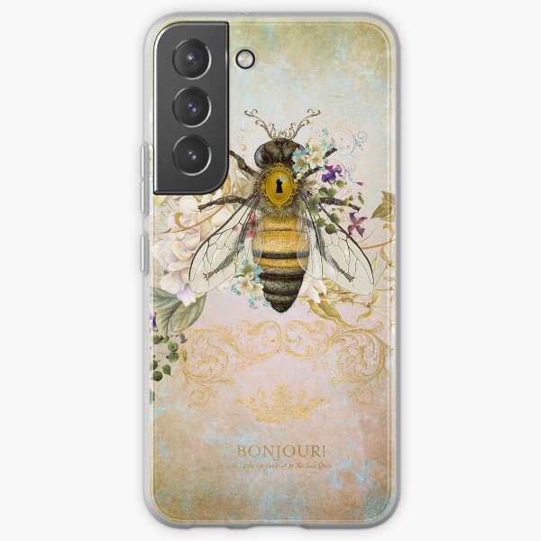 Honey Bee Vintage Portrait Style Samsung Galaxy Soft Case