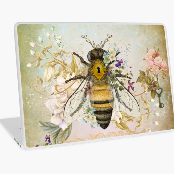 Honey Bee Vintage Portrait Style Laptop Skin