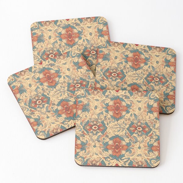 Item preview, Summery modern pattern reminiscent of the Indian style designed and sold by Pflugart.