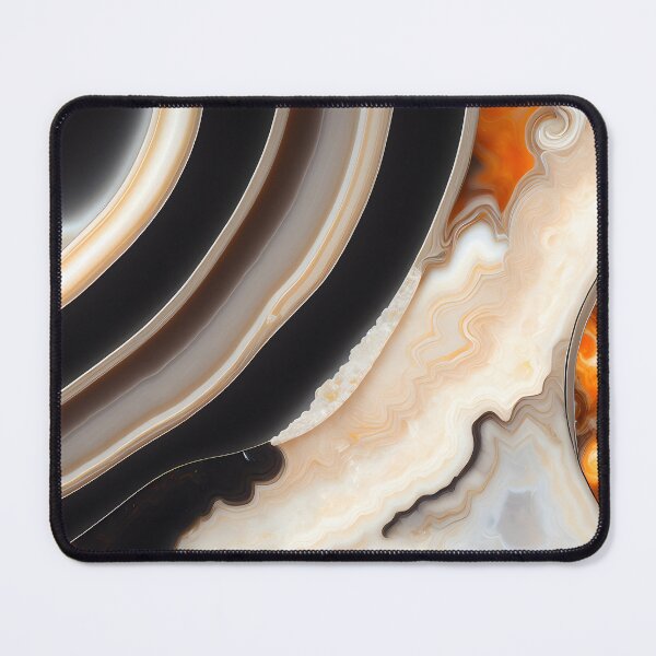 Item preview, Agate pattern - Black, cream , orange, brown, gray designed and sold by Pixeledfox.