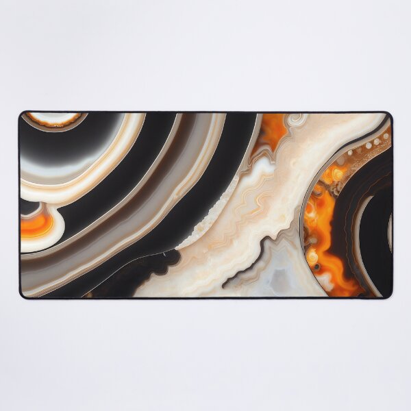 Item preview, Agate pattern - Black, cream , orange, brown, gray designed and sold by Pixeledfox.