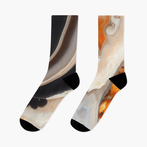 Item preview, Agate pattern - Black, cream , orange, brown, gray designed and sold by Pixeledfox.