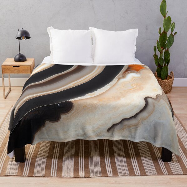 Item preview, Agate pattern - Black, cream , orange, brown, gray designed and sold by Pixeledfox.