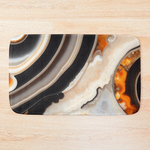 Item preview, Agate pattern - Black, cream , orange, brown, gray designed and sold by Pixeledfox.