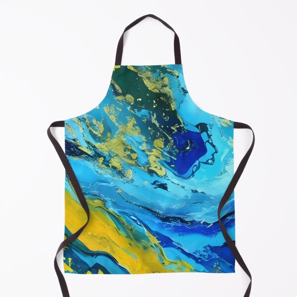 Item preview, Abstract gradient ink flow - Blue, green, gold. designed and sold by Pixeledfox.