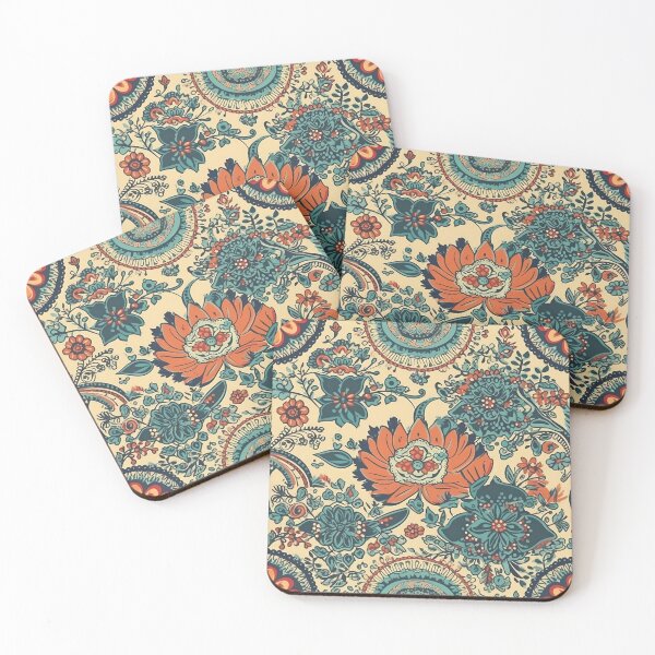 Item preview, Summery modern pattern reminiscent of the Indian style designed and sold by Pflugart.