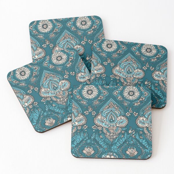 Item preview, Summery modern pattern reminiscent of the Indian style designed and sold by Pflugart.