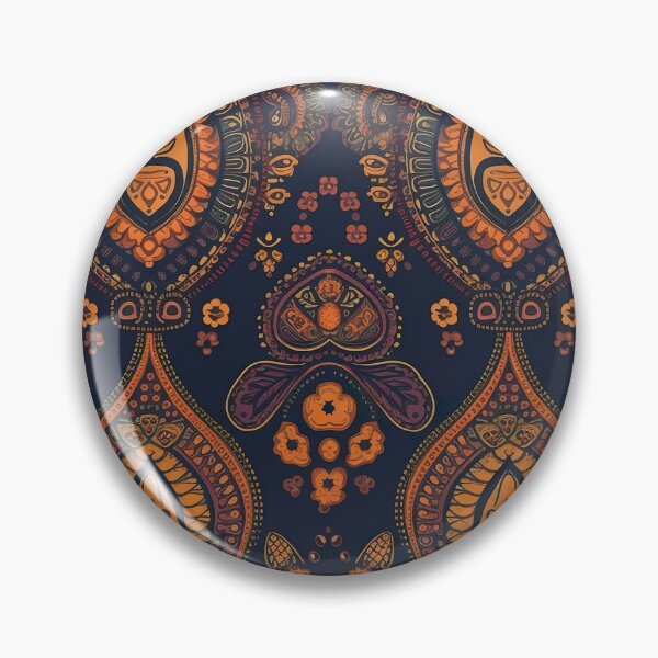 Item preview, Summery modern pattern reminiscent of the Indian style designed and sold by Pflugart.