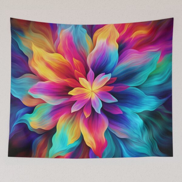 Item preview, Flower Power - Psychedelic Flowers, Vibrant and Whimsical Blooms designed and sold by Dubage603.