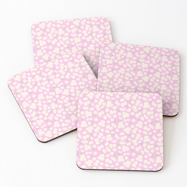 Item preview, sunflower mini small ditsy daisy vintage vibe pastel pink daisies prairie style designed and sold by blomastudios.