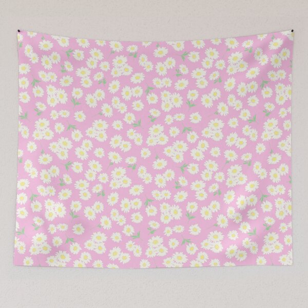 Item preview, sunflower mini small ditsy daisy vintage vibe pastel pink daisies prairie style designed and sold by blomastudios.