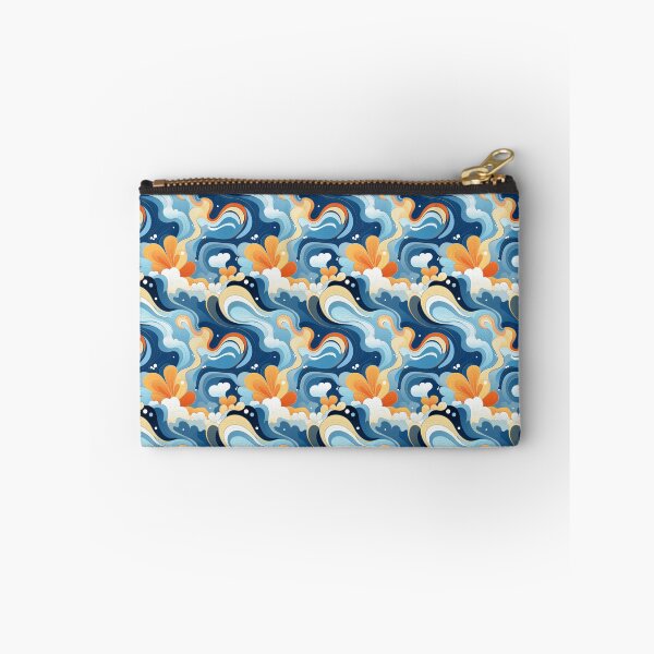Item preview, Silver Waves: A Tranquil Blue Seamless Pattern - N 29 designed and sold by Moisky Patterns.