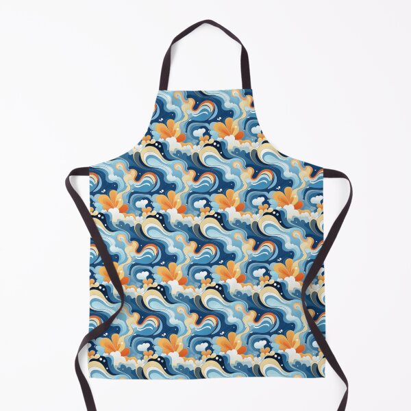 Item preview, Silver Waves: A Tranquil Blue Seamless Pattern - N 29 designed and sold by Moisky Patterns.
