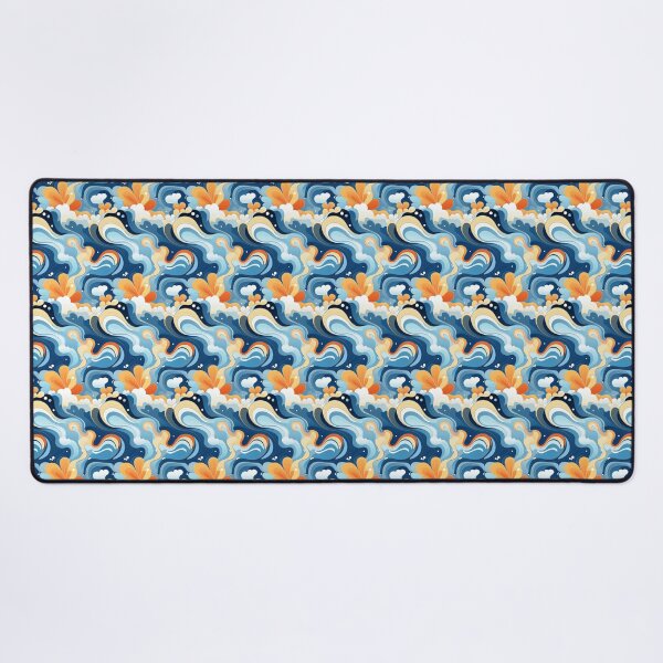 Item preview, Silver Waves: A Tranquil Blue Seamless Pattern - N 29 designed and sold by Moisky Patterns.