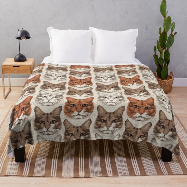 Item preview, Summery modern pattern with cat motifs designed and sold by Pflugart.