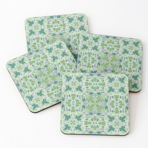 Aperçu de l'œuvre Motif de feuilles de lilas et de matcha créée et vendue par viridessense.