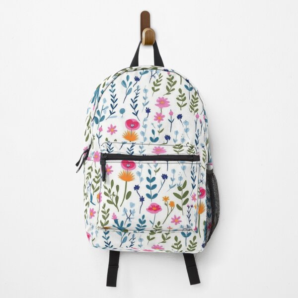 Item preview, Colorful Wildflowers White Background Pattern designed and sold by Aelbrn.