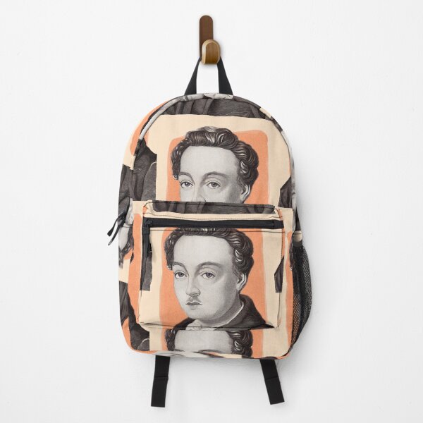 Item preview, German Dramatist Georg Büchner - orange - illustration designed and sold by Litstoy.