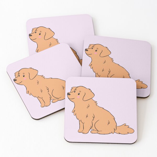 Item preview, Cute Golden Retriever dog cartoon illustration  designed and sold by Yaragold.