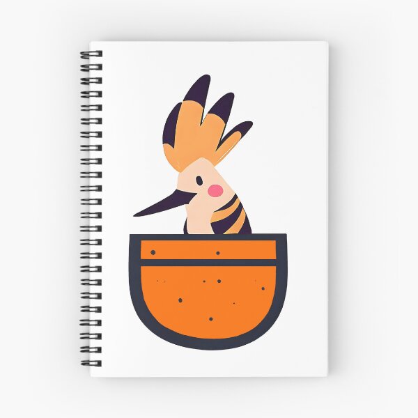 Item preview, Cute hoopoe sitting in orange pocket designed and sold by ColorOfBirds.