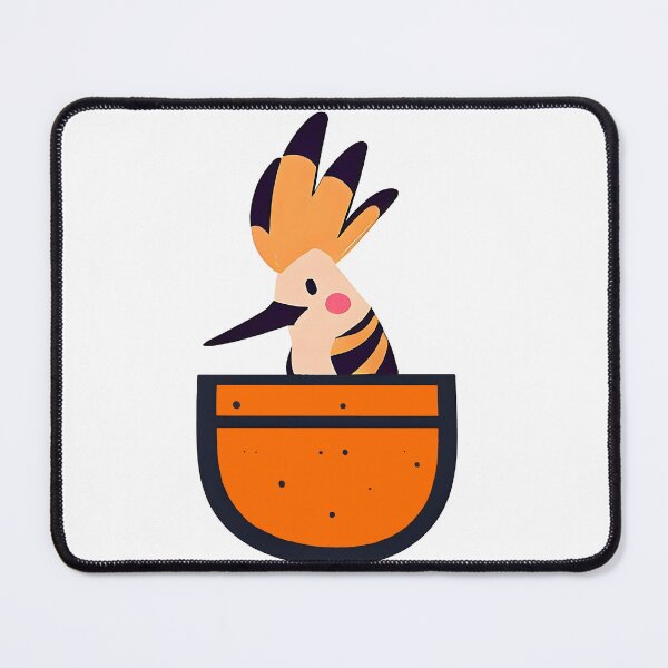 Item preview, Cute hoopoe sitting in orange pocket designed and sold by ColorOfBirds.