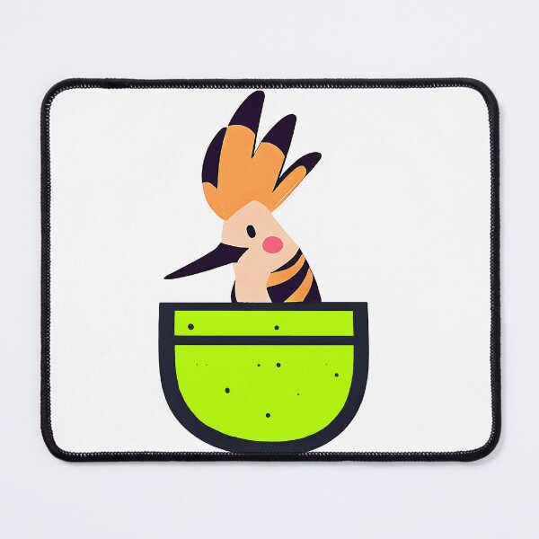 Item preview, Cute hoopoe sitting in green pocket designed and sold by ColorOfBirds.