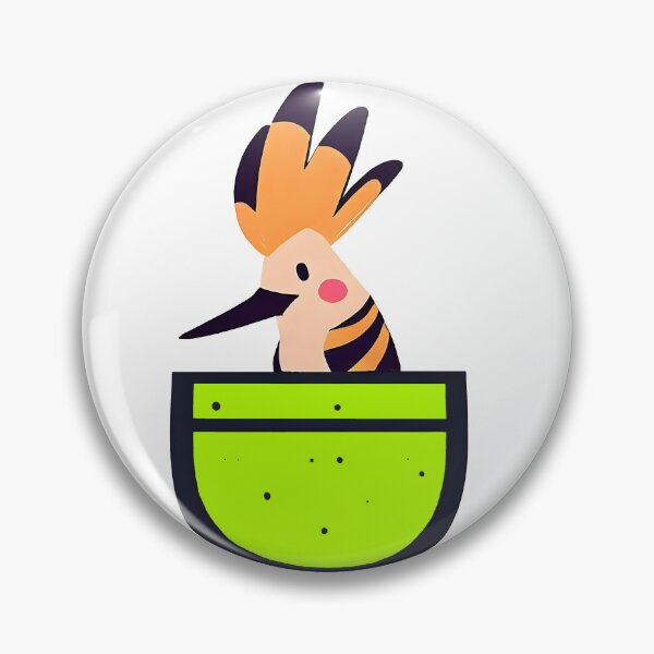 Item preview, Cute hoopoe sitting in green pocket designed and sold by ColorOfBirds.