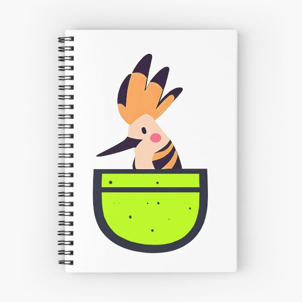 Item preview, Cute hoopoe sitting in green pocket designed and sold by ColorOfBirds.