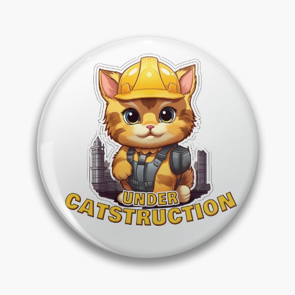 Item preview, cat under catstruction. Cat in a construction site designed and sold by DocPakka.